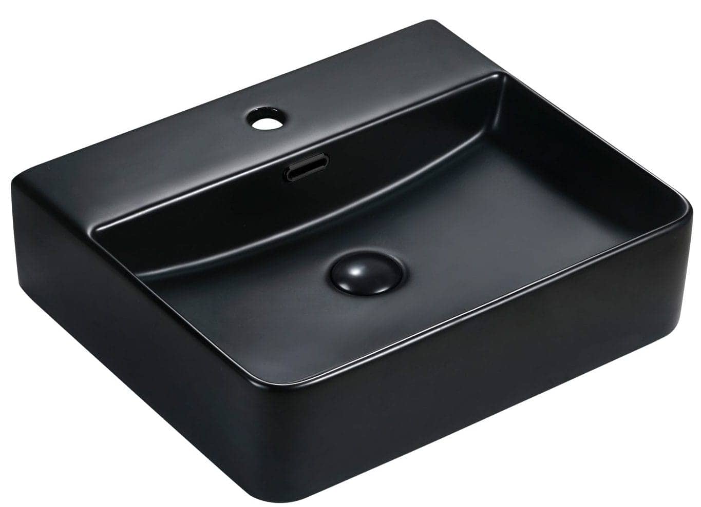 Riva Ceramic Basin 504x420x130mm - BLACK