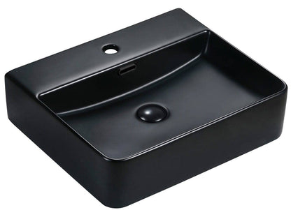 Riva Ceramic Basin 504x420x130mm - BLACK
