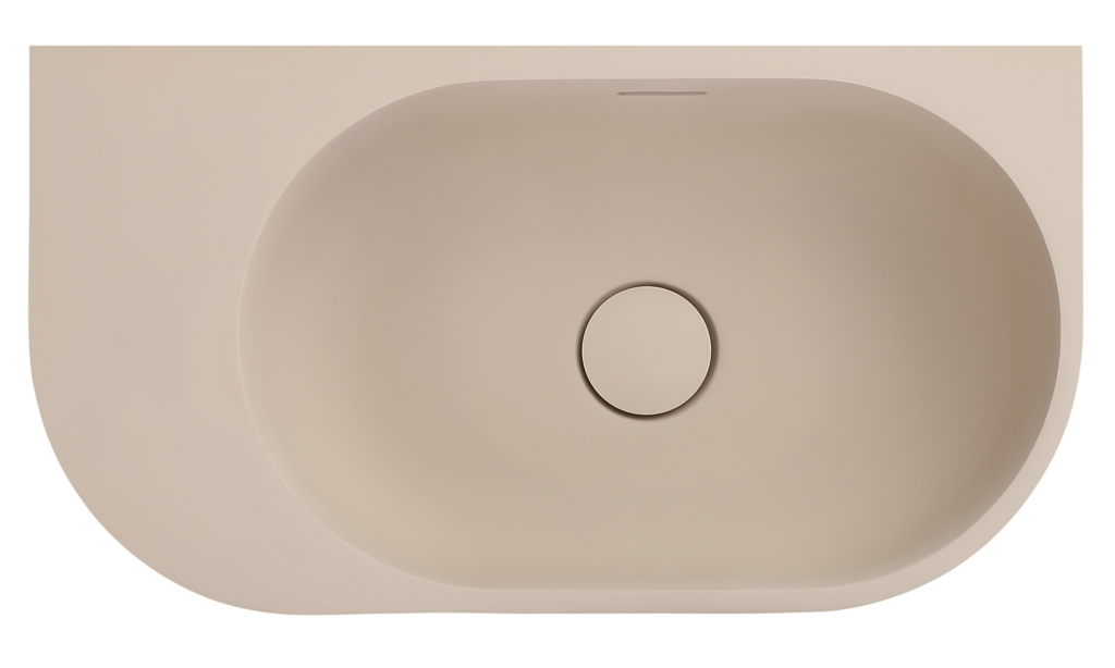 Elysia - Wall Hung - LH - 500 x 275 x 150 - Latte