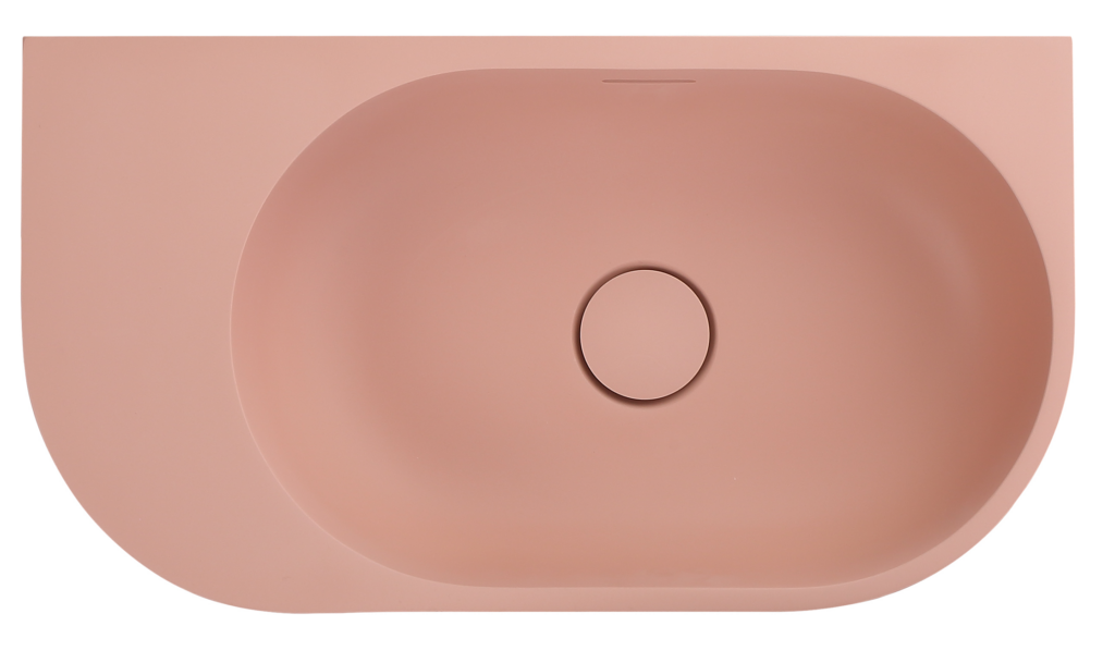 Elysia - Wall Hung - LH - 500 x 275 x 150 - Rose