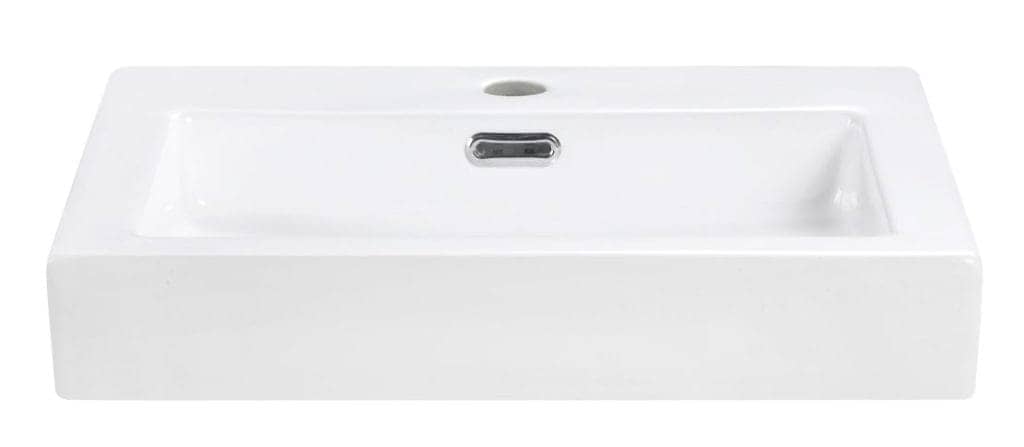 Riva Top Mount Ceramic Basin 470x430x115mm 1/Tap Hole O/F