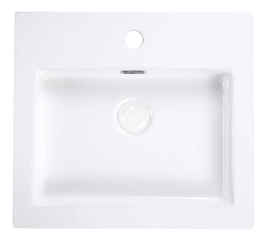 Riva Top Mount Ceramic Basin 470x430x115mm 1/Tap Hole O/F