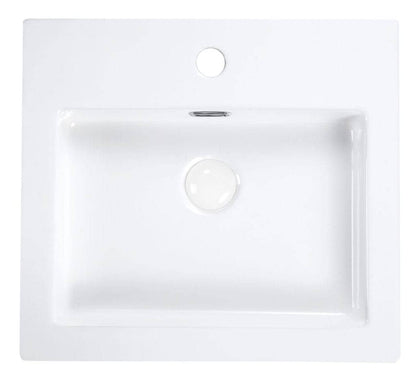 Riva Top Mount Ceramic Basin 470x430x115mm 1/Tap Hole O/F