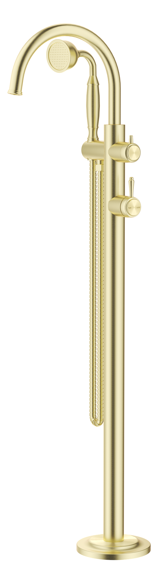 Mica Heritage Freestanding Spout - w/Hpiece - French Gold