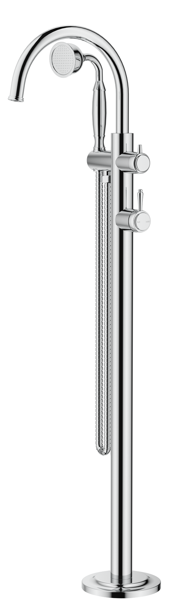 Mica Heritage Freestanding Spout - w/Hpiece - Chrome (BOM)