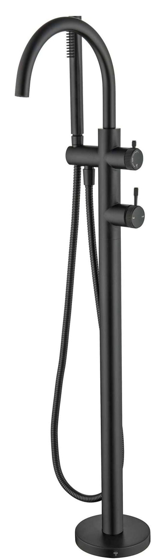 Mica Fluted Freestanding B/Spout - W/Hpiece - Black