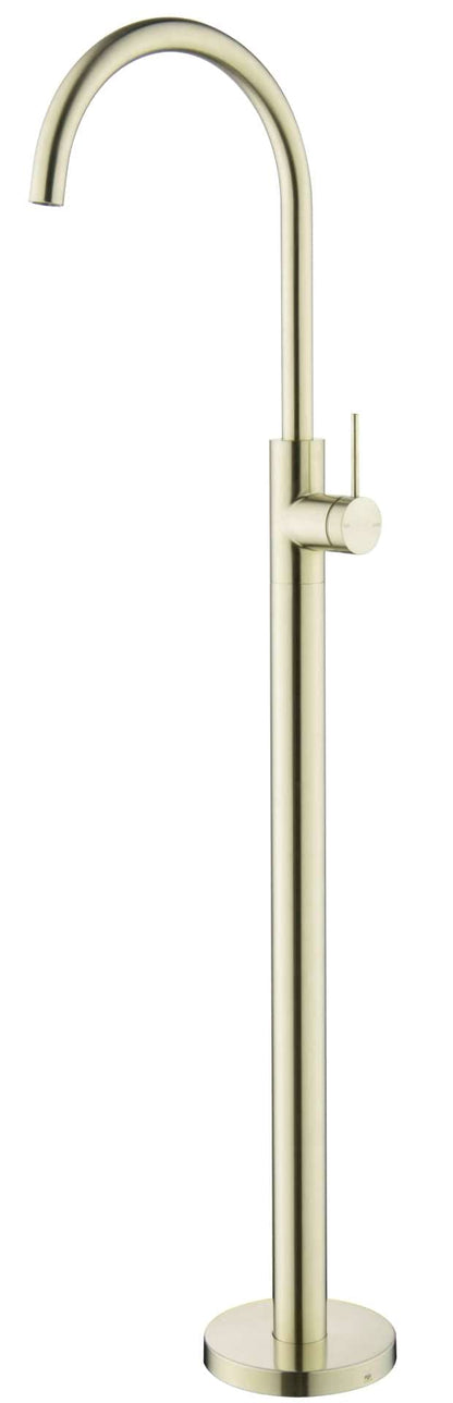 Mica Freestanding Bath Spout & Mixer - FRENCH GOLD