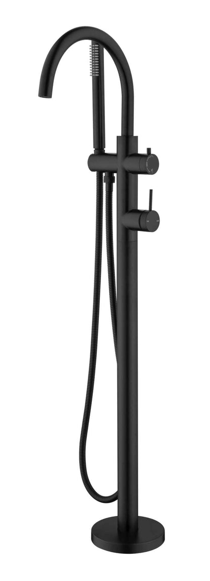Mica Freestanding B/Spout - Mixer W/Hpiece - BLACK