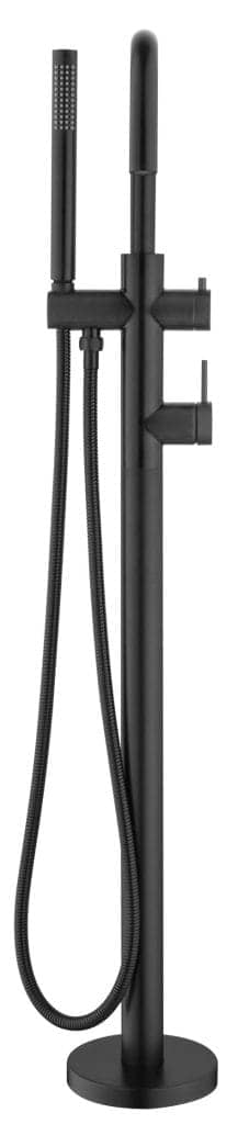 Mica Freestanding B/Spout - Mixer W/Hpiece - BLACK
