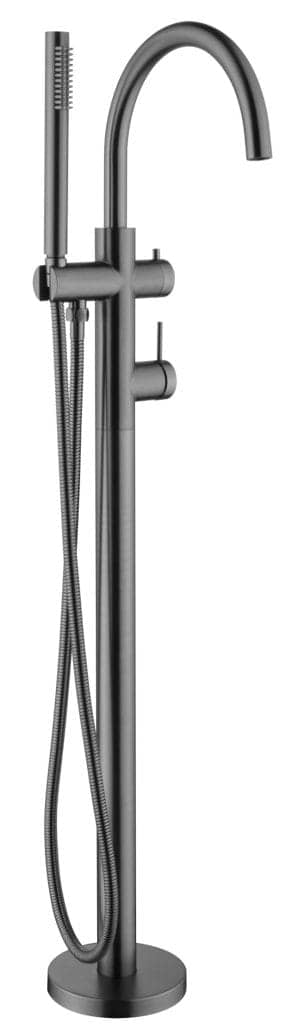 Mica Freestanding B/Spout - Mixer W/Hpiece - Gunmetal