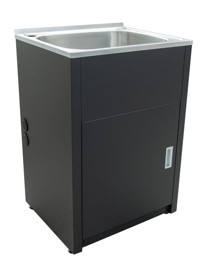 600mm 45L Stainless Steel Laundry Tub - Matte Black