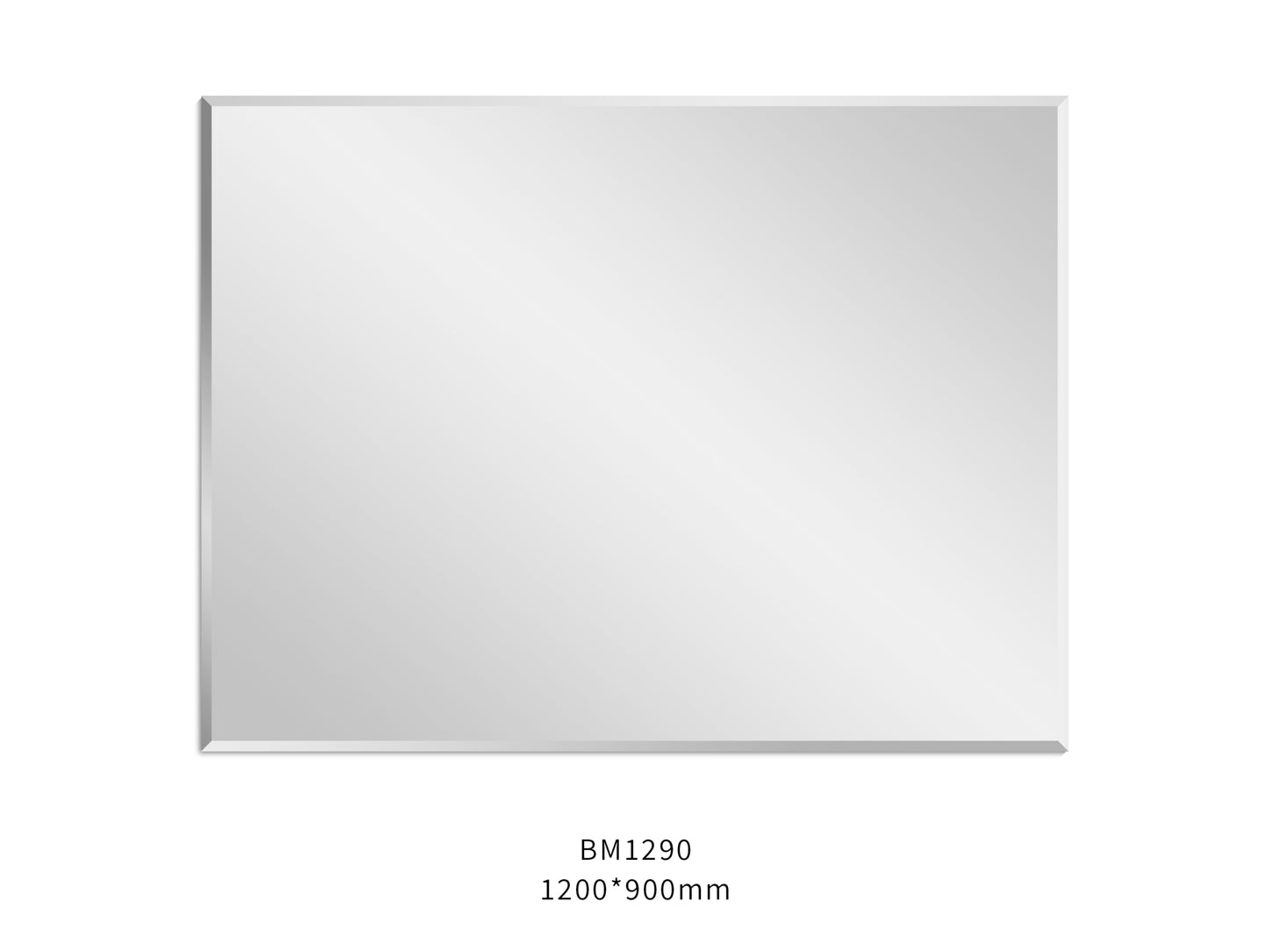 1200mmx900mm - Plain Bevel Edge Rectangular Framless Mirror