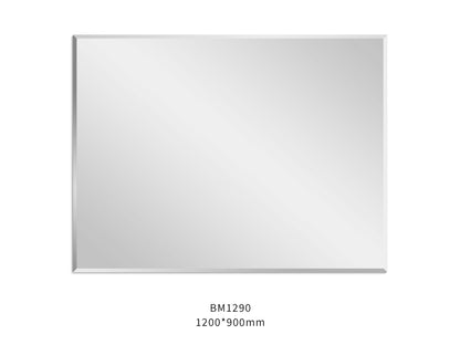 1200mmx900mm - Plain Bevel Edge Rectangular Framless Mirror