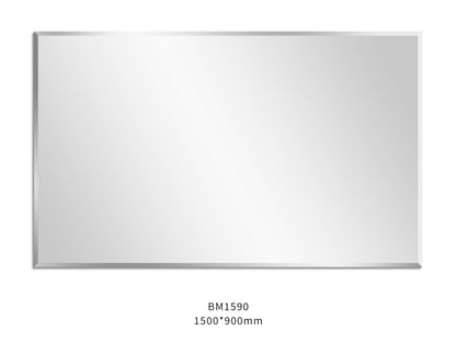 1500mmx900mm - Plain Bevel Edge Rectangular Framless Mirror