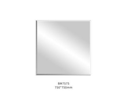 750mmx750mm - Plain Bevel Edge Rectangular Framless Mirror
