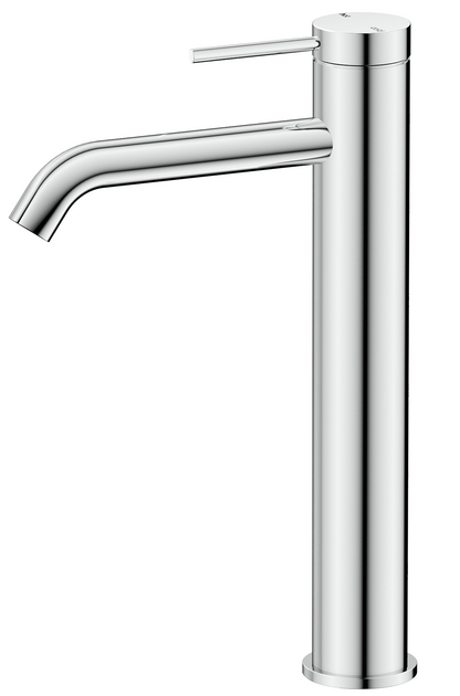 Mica TALL Basin Mixer - Curved Spout - CHROME