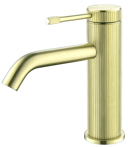 Mica Fluted Basin Mixer - French Gold