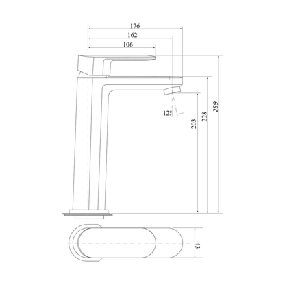 Supra Tall Basin Mixer Chrome **