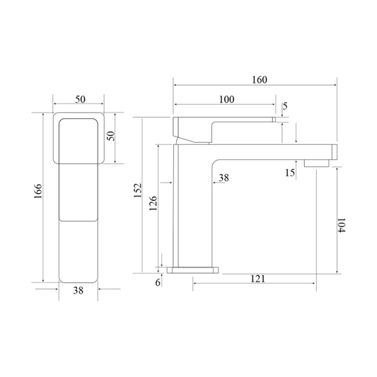 'Milos'-  Basin Mixer - Brushed Nickel