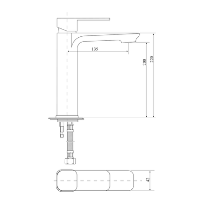 'Mia' Tall Basin Mixer