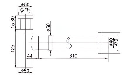 Mica Bottle Trap - Brushed Nickel