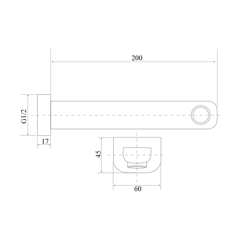 'Chaser' Bath Spout 200mm - Nickle