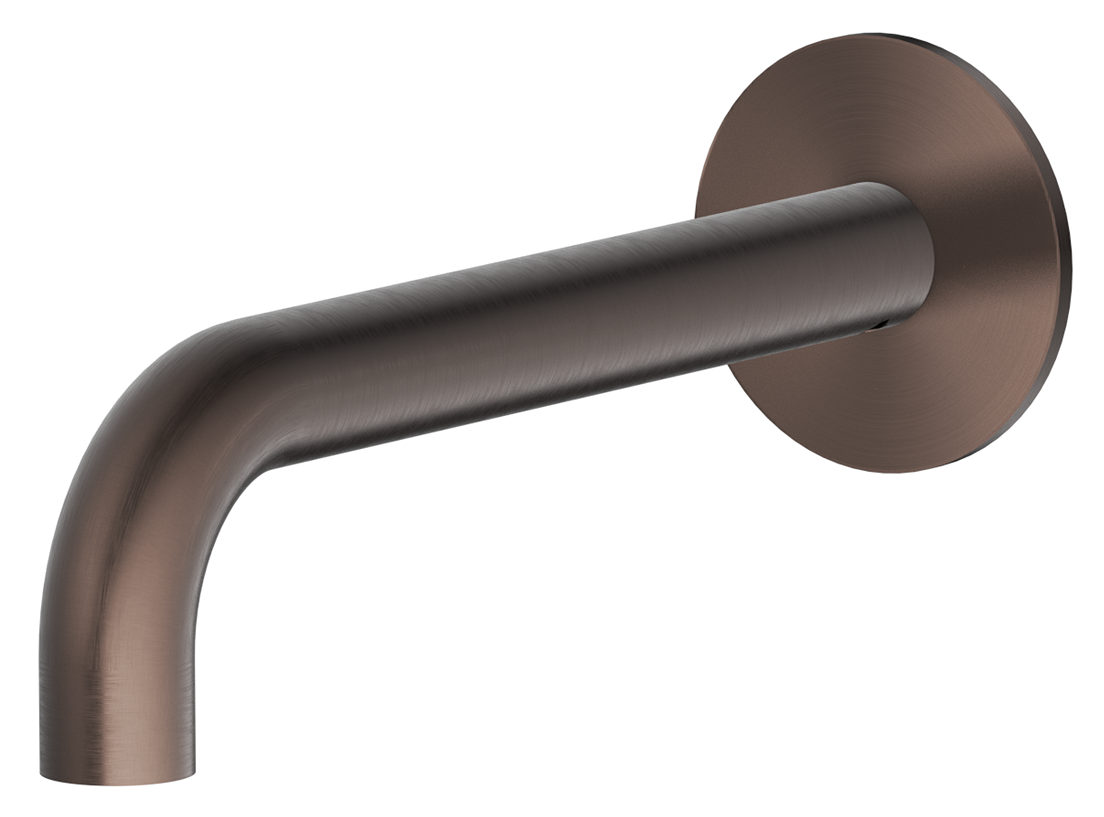 Mica Bath/Basin Spout - Curved - 160mm - Dusk Bronze