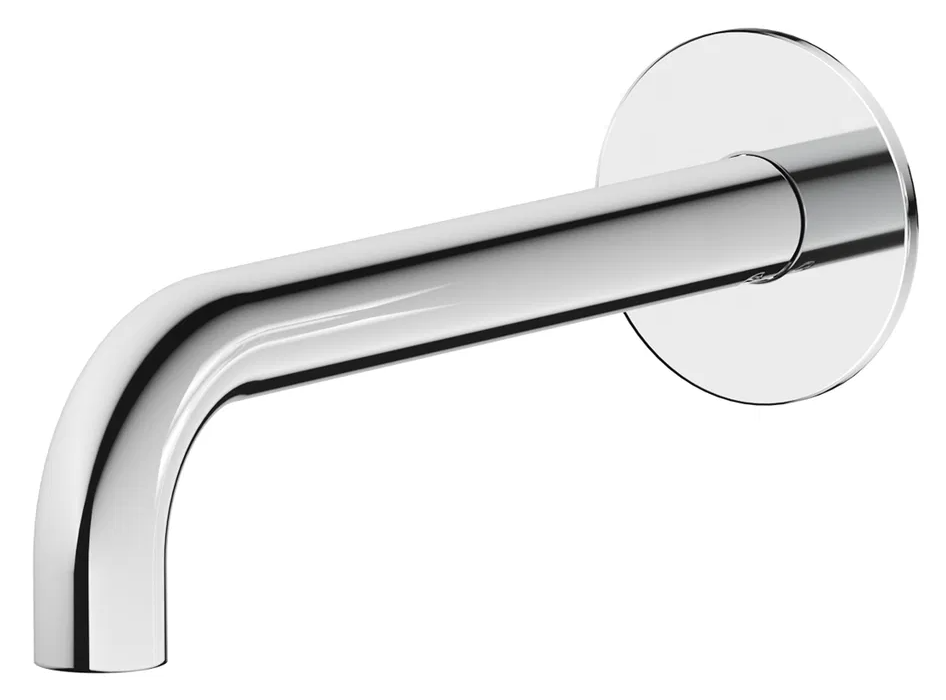 Mica Bath Spout - Curved - 220mm - CHROME