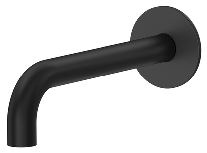 Mica Bath Spout - Curved - 220mm - BLACK