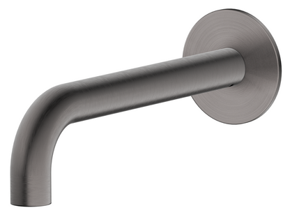 Mica Bath Spout - Curved - 250mm - GUN METAL