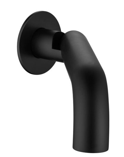 Mica Swivel Bath Spout - Curved - Black