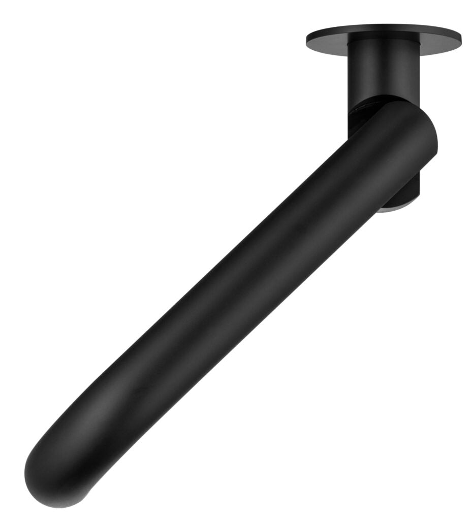 Mica Swivel Bath Spout - Curved - Black