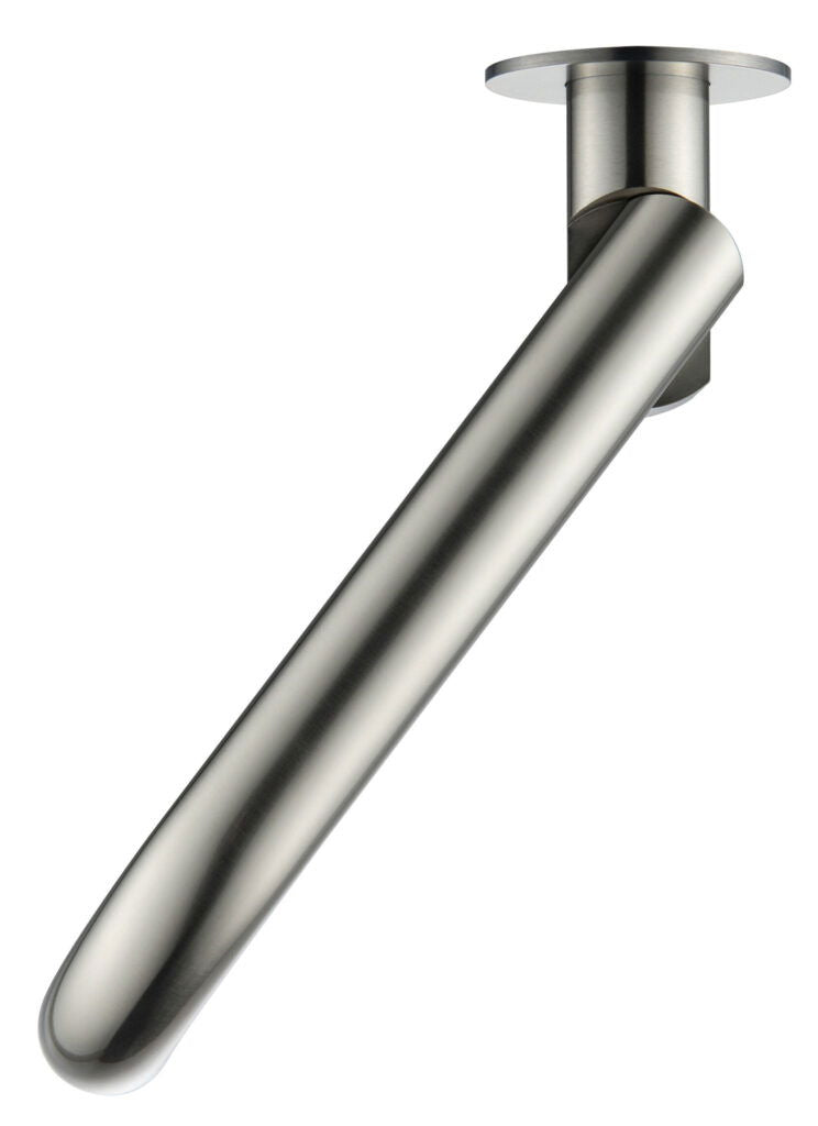 Mica Swivel Bath Spout - Curved - Brushed Nickel