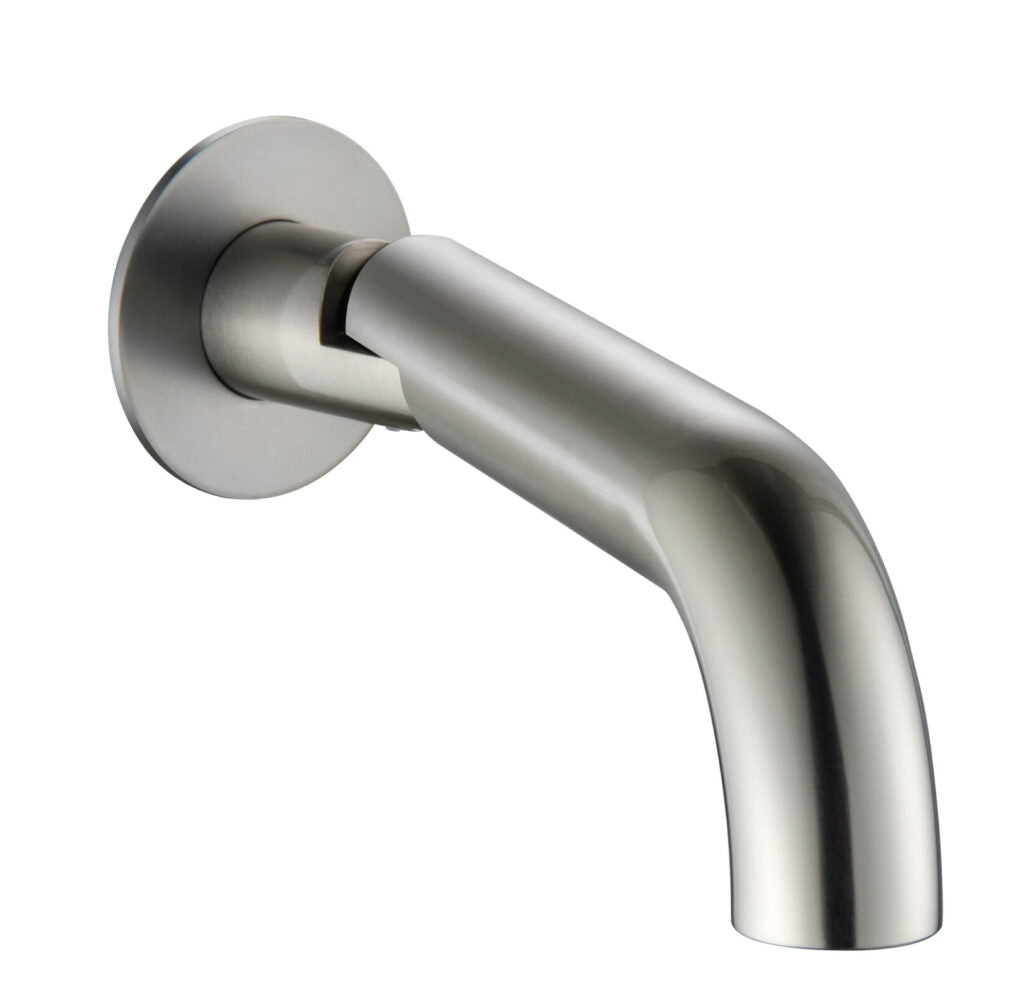 Mica Swivel Bath Spout - Curved - Brushed Nickel