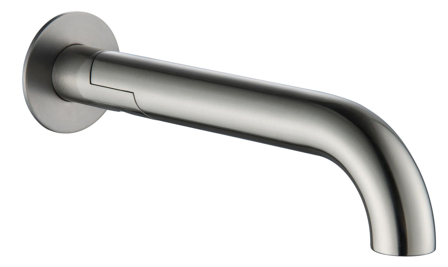Mica Swivel Bath Spout - Curved - Brushed Nickel