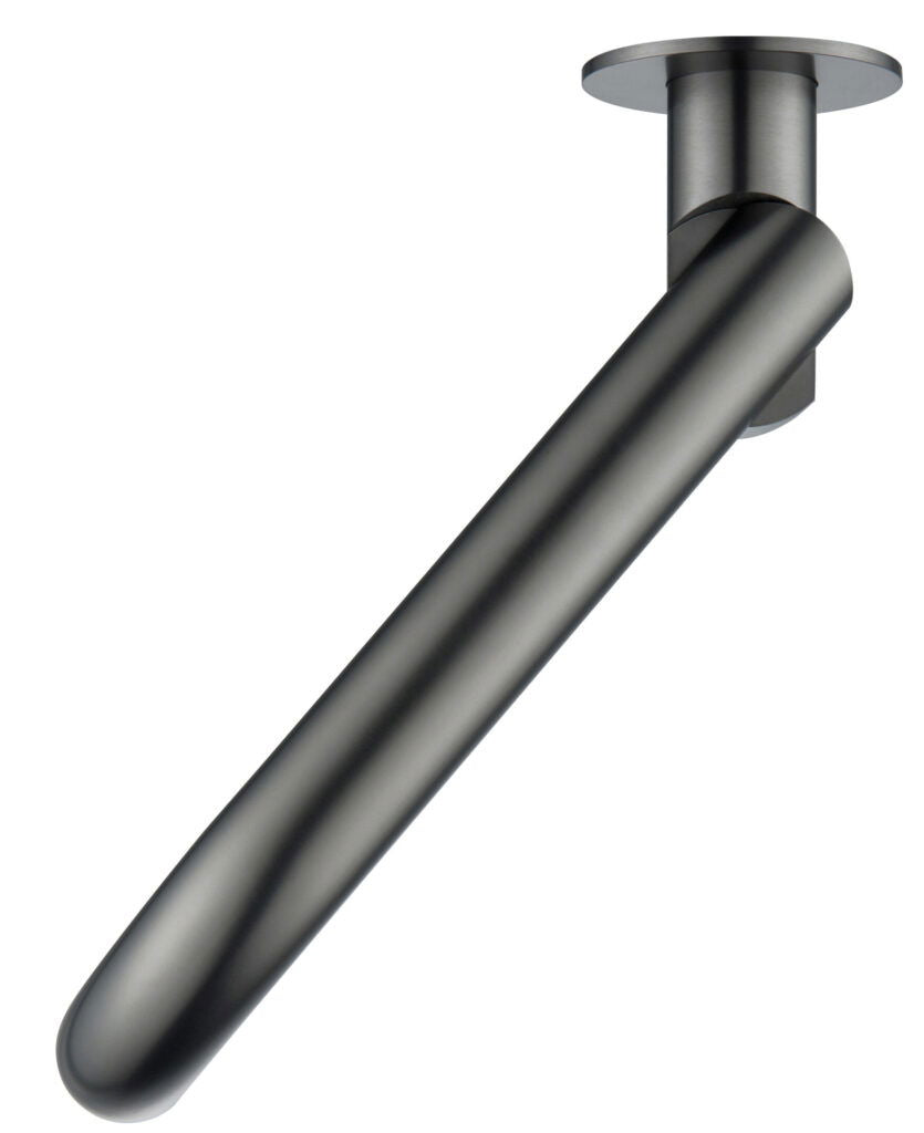 Mica Swivel Bath Spout - Curved - Gunmetal