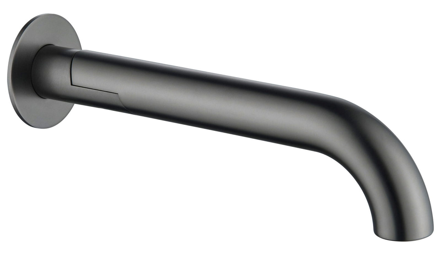 Mica Swivel Bath Spout - Curved - Gunmetal