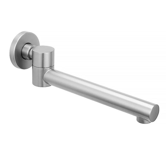 Round Brushed Nickel Bathtub/Basin Swivel Wall Spout
