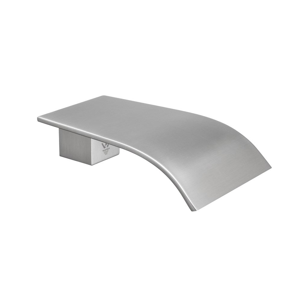 Waterfall Brushed Nickel Bathtub and Basin Wall Spout