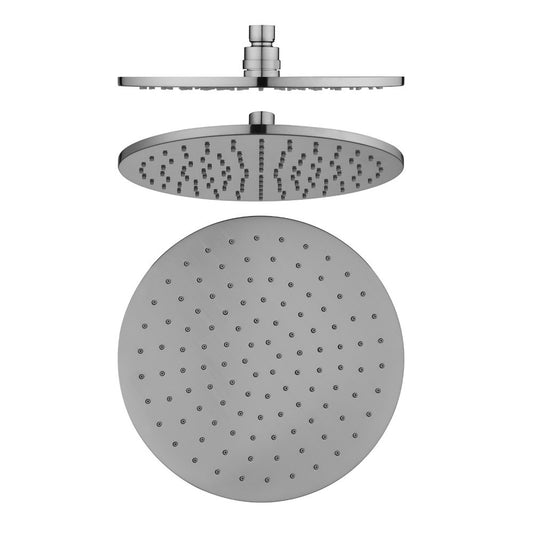 Round Brushed Nickel Shower Head 250mm(Brass)