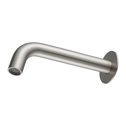 LUCID PIN Series Round Brushed Nickel Bathtub/Basin Wall Spout(60mm Flat Back Plate)