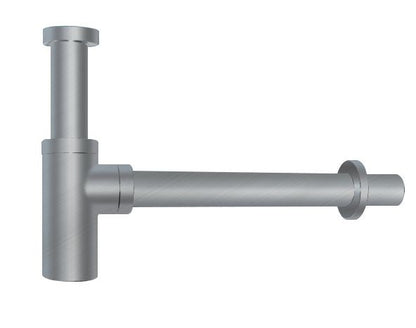 Round Brushed Nickel Bottle Trap 32mm