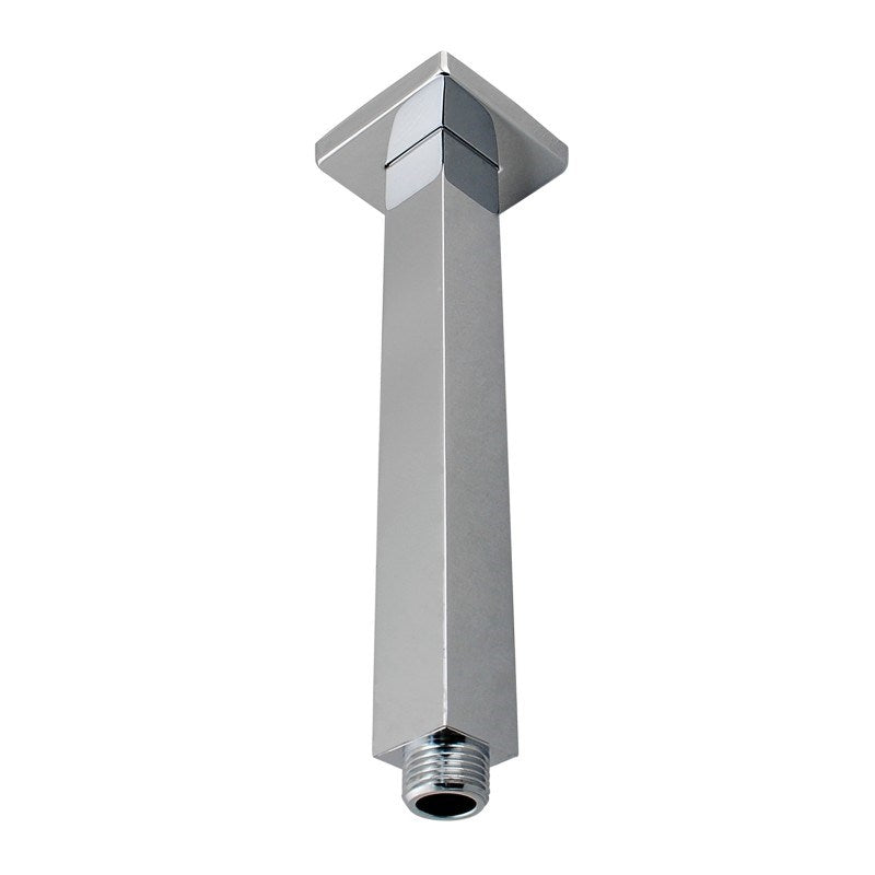 Square Brushed Nickel Ceiling Shower Arm 200mm
