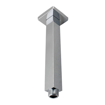Square Brushed Nickel Ceiling Shower Arm 200mm