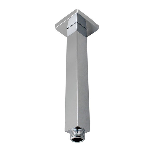 Square Brushed Nickel Ceiling Shower Arm 200mm