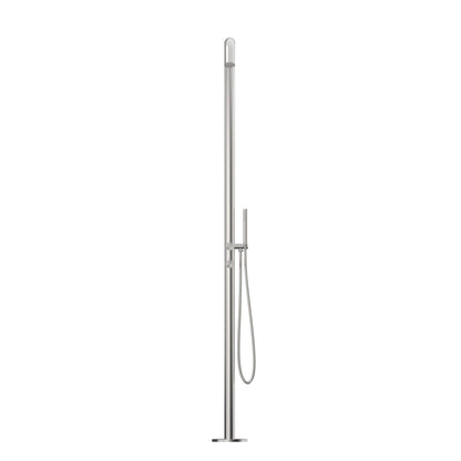 Round Out-Door Use Stainless Steel Freestanding Shower With Handheld Shower