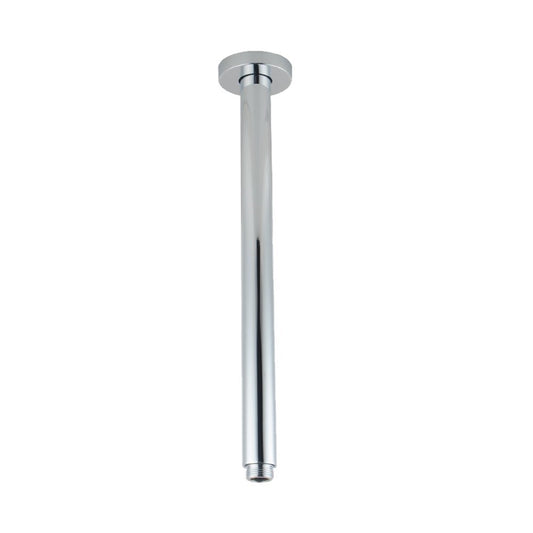 Round Brushed Nickel Ceiling Shower Arm 400mm