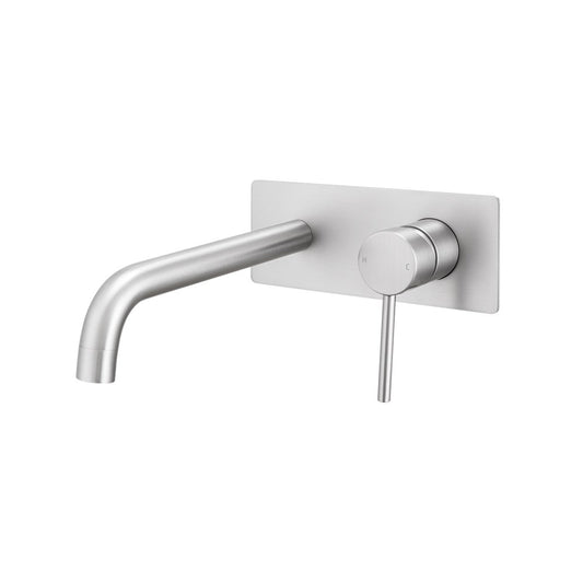 LUCID PIN Series Brushed Nickel Wall Mixer With Spout(color up)