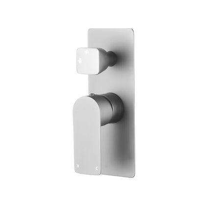 VOG Series Brushed Nickel Wall Mixer with Diverter(color up)