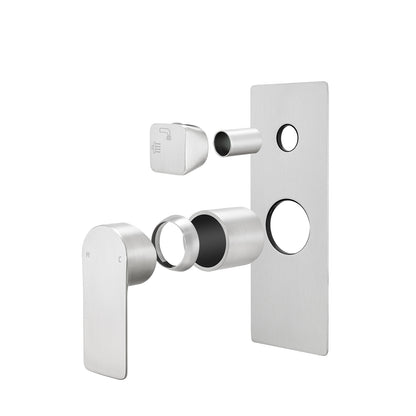 VOG Series Brushed Nickel Wall Mixer with Diverter(color up)